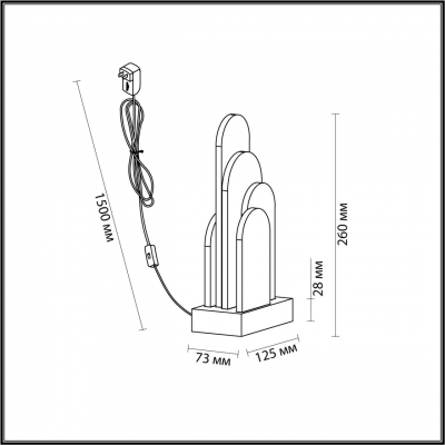 Настольная лампа ODEON LIGHT HIGHTECH 5438/12TL