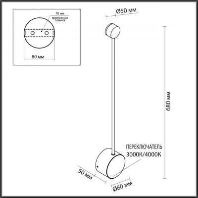 Бра ODEON LIGHT HIGHTECH 7008/5WLA