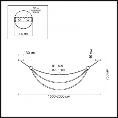 Светильник odeon light GABI 4378/65L