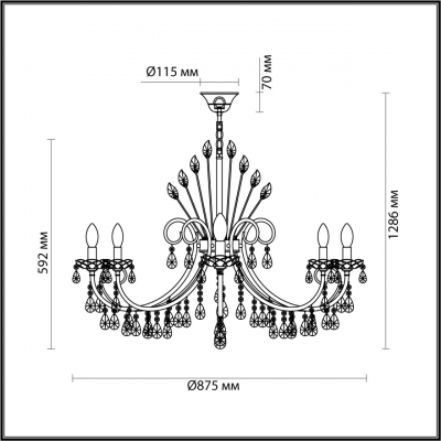 Люстра odeon light VERSIA 4977/10