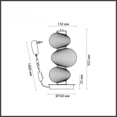 Настольная лампа ODEON LIGHT L-VISION 5095/12TL