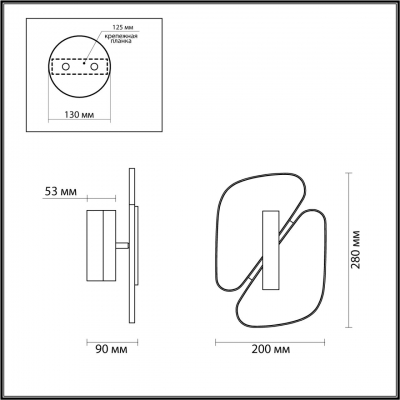 Бра (настенный светильник) ODEON LIGHT EXCLUSIVE CHIARA 6638/10WL