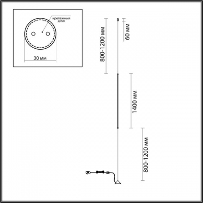 Торшер ODEON LIGHT FILLINI 4335/18FL