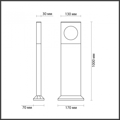 Уличный наземный светильник ODEON LIGHT COMO 6653/10GL