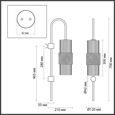 Бра odeon light Pimpa 5018/1W