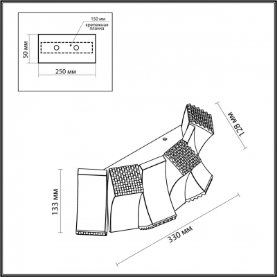 Настенный светодиодный светильник odeon light ASTURO 4993/12WL