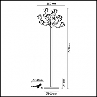 Торшер ODEON LIGHT MODERN 5090/12F