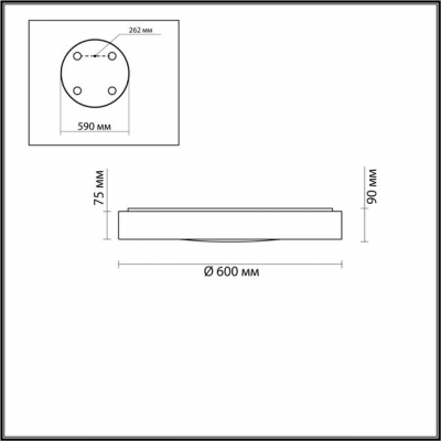 Потолочный светодиодный светильник ODEON LIGHT LUNOR 4947/60CL