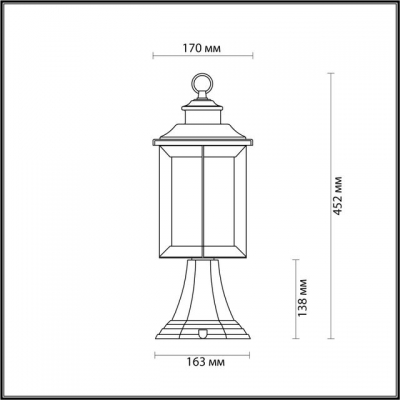 Уличный фонарь ODEON LIGHT MAVRET 4961/1A