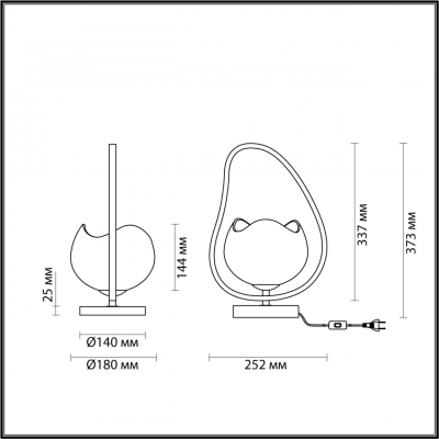 Настольная лампа ODEON LIGHT WATERLILY 4873/1T Настольная лампа ODEON LIGHT WATERLILY 4873/1T