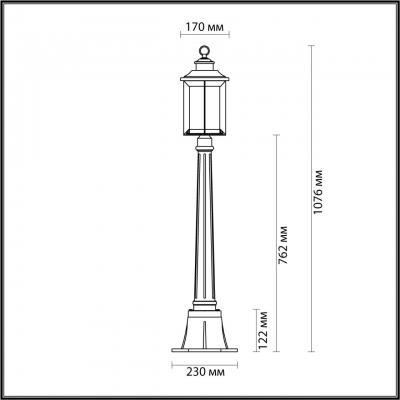 Уличный фонарь ODEON LIGHT MAVRET 4961/1F