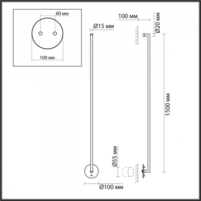 Настенный светильник ODEON LIGHT HIGHTECH 7022/18WL