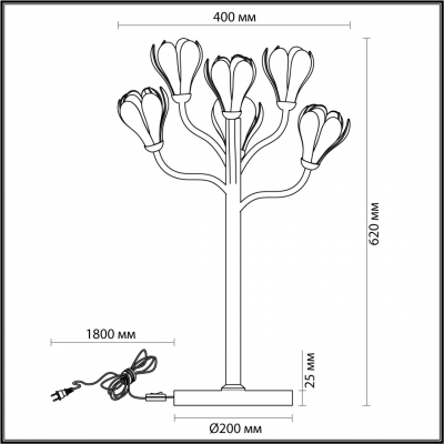 Настольная лампа ODEON LIGHT MODERN 5090/6T