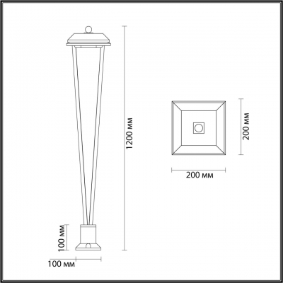 Уличный наземный светильник ODEON LIGHT NATURE 6655/12GA3