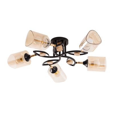 Потолочная люстра ARTE LAMP GLAMORE A5076PL-5BK