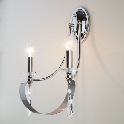 Двойное бра Eurosvet Adelia 60064/2 хром Двойное бра Eurosvet Adelia 60064/2 хром