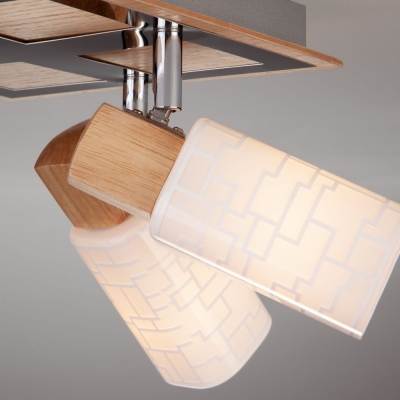 Потолочный светильник Eurosvet Savier 20029/4 светлое дерево;хром Потолочный светильник Eurosvet Savier 20029/4 светлое дерево;хром