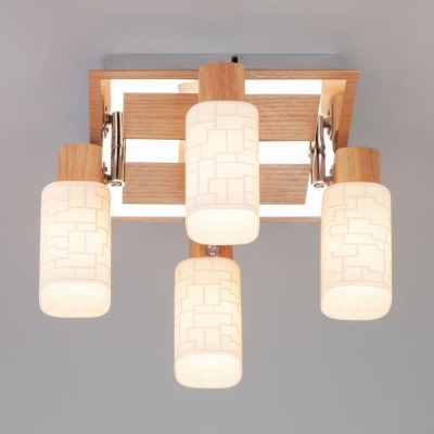 Потолочный светильник Eurosvet Savier 20029/4 светлое дерево;хром Потолочный светильник Eurosvet Savier 20029/4 светлое дерево;хром