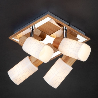 Потолочный светильник Eurosvet Savier 20029/4 светлое дерево;хром Потолочный светильник Eurosvet Savier 20029/4 светлое дерево;хром