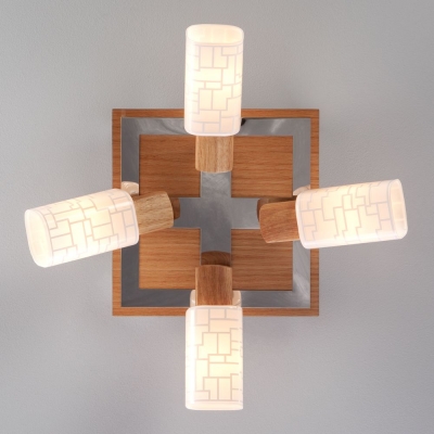 Потолочный светильник Eurosvet Savier 20029/4 светлое дерево;хром Потолочный светильник Eurosvet Savier 20029/4 светлое дерево;хром