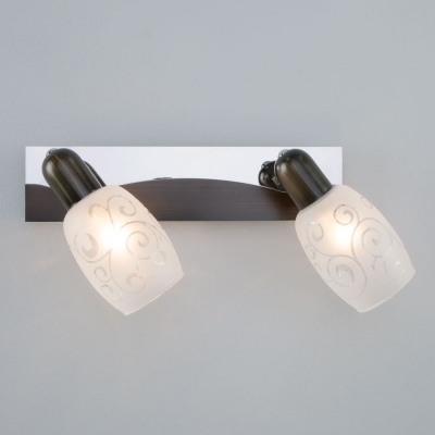 Двойное бра Eurosvet Andre 60301/2 хром;тёмное дерево Двойное бра Eurosvet Andre 60301/2 хром;тёмное дерево