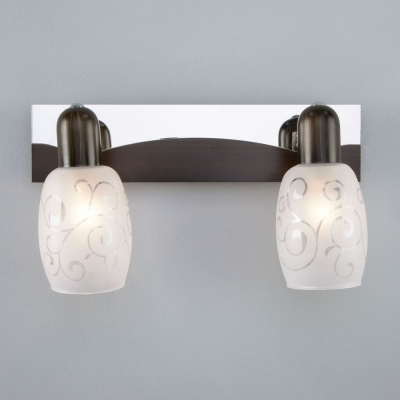 Двойное бра Eurosvet Andre 60301/2 хром;тёмное дерево Двойное бра Eurosvet Andre 60301/2 хром;тёмное дерево