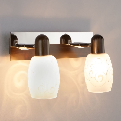 Двойное бра Eurosvet Andre 60301/2 хром;тёмное дерево Двойное бра Eurosvet Andre 60301/2 хром;тёмное дерево