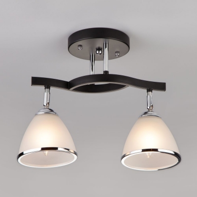 Потолочный светильник Eurosvet Ontario 9612/2 тёмное дерево;хром