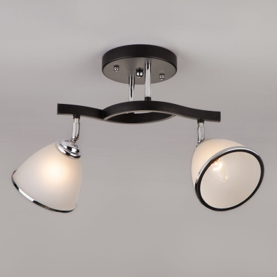 Потолочный светильник Eurosvet Ontario 9612/2 тёмное дерево;хром Потолочный светильник Eurosvet Ontario 9612/2 тёмное дерево;хром