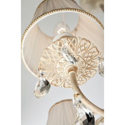 Люстра Eurosvet Amelia 10054/5 белый с золотом Люстра Eurosvet Amelia 10054/5 белый с золотом
