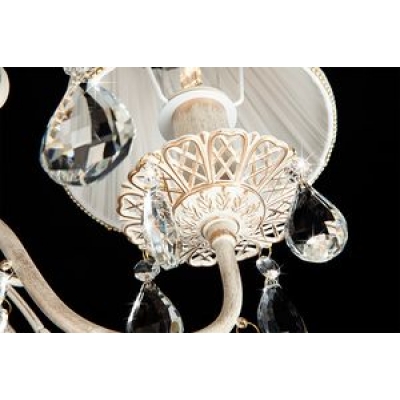 Люстра Eurosvet Amelia 10054/5 белый с золотом Люстра Eurosvet Amelia 10054/5 белый с золотом