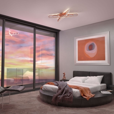 Светодиодная люстра Eurosvet Staple 90133/6 розовое золото Светодиодная люстра Eurosvet Staple 90133/6 розовое золото