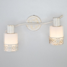 Двойное бра Eurosvet Silvia 20025/2 белый с золотом