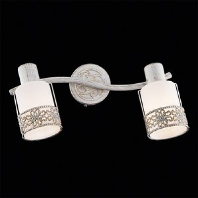 Двойное бра Eurosvet Silvia 20025/2 белый с золотом