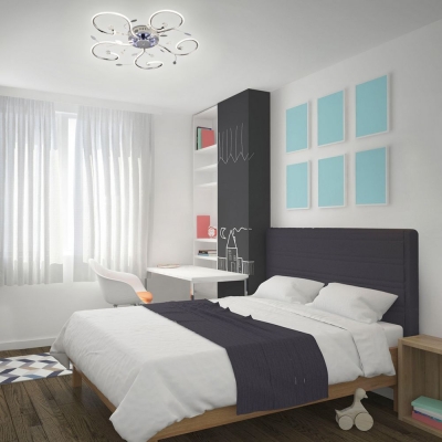 Светодиодная люстра Eurosvet Curl 90129/5 хром Светодиодная люстра Eurosvet Curl 90129/5 хром