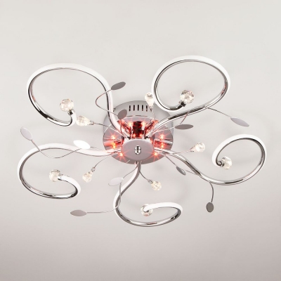 Светодиодная люстра Eurosvet Curl 90129/5 хром Светодиодная люстра Eurosvet Curl 90129/5 хром