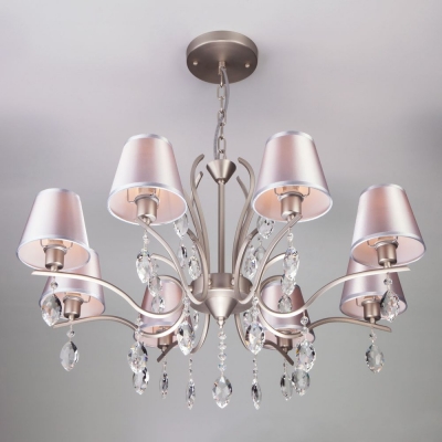 Люстра Eurosvet Aurelia 10089/8 сатинированный никель Люстра Eurosvet Aurelia 10089/8 сатинированный никель