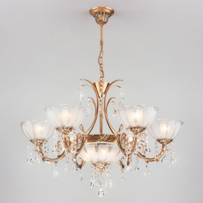 Люстра Eurosvet Largo 5211/6+3 античная бронза