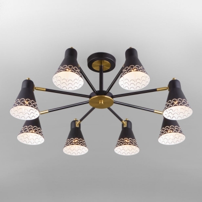 Люстра потолочная Eurosvet Trina 70100/8 чёрный Люстра потолочная Eurosvet Trina 70100/8 чёрный