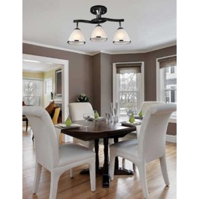 Потолочный светильник Eurosvet Ontario 9612/3 хром;тёмное дерево