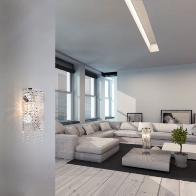 Хрустальное бра Eurosvet Flower 10083/2 хром Хрустальное бра Eurosvet Flower 10083/2 хром