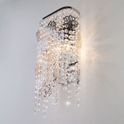 Хрустальное бра Eurosvet Flower 10083/2 хром Хрустальное бра Eurosvet Flower 10083/2 хром