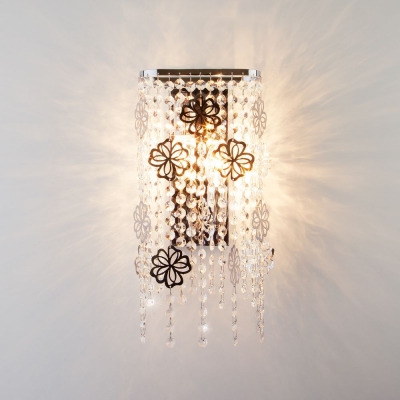 Хрустальное бра Eurosvet Flower 10083/2 хром Хрустальное бра Eurosvet Flower 10083/2 хром