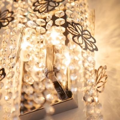 Хрустальное бра Eurosvet Flower 10083/2 хром Хрустальное бра Eurosvet Flower 10083/2 хром