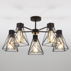 Люстра потолочная Eurosvet Trappola 70107/5 чёрный