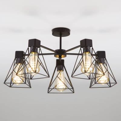 Люстра потолочная Eurosvet Trappola 70107/5 чёрный