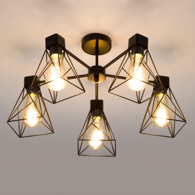 Люстра потолочная Eurosvet Trappola 70107/5 чёрный