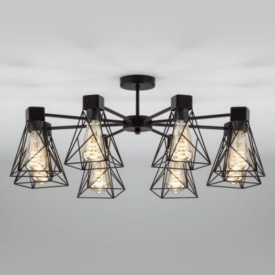 Люстра потолочная Eurosvet Trappola 70107/8 чёрный