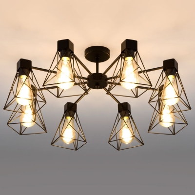 Люстра потолочная Eurosvet Trappola 70107/8 чёрный