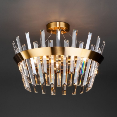 Хрустальная люстра Eurosvet Steccato 10111/5 никель Хрустальная люстра Eurosvet Steccato 10111/5 никель